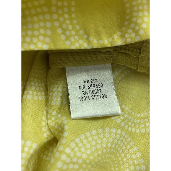 Boden UK Size 10 Blouse Sleeveless Yellow Ribbon Detail Circle Design Zip Side - Picture 11 of 11